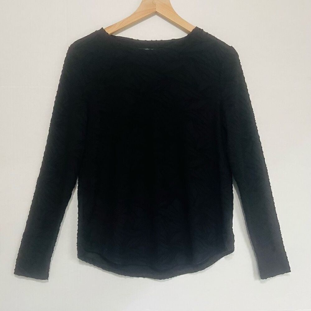Simply Vera Vera Wang Long Sleeve Black Blouse Size S EUC